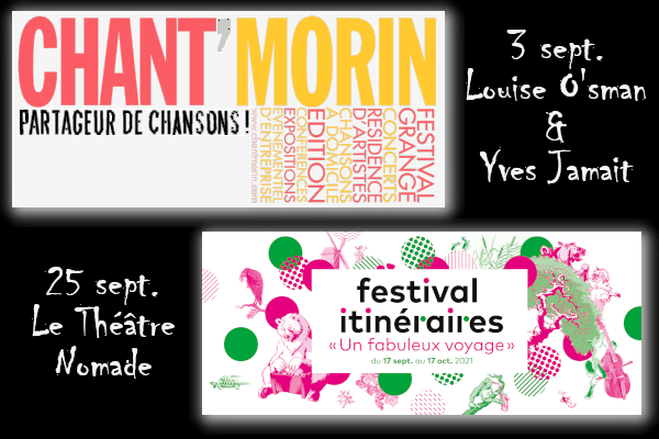 Spectacles des 3 et 25 septembre 2021